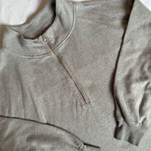 Old Navy Heather Gray Fleece-Lined Pullover